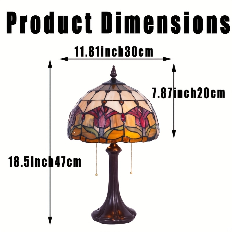 Lilac Glass 2-Light Tiffany Table Lamp