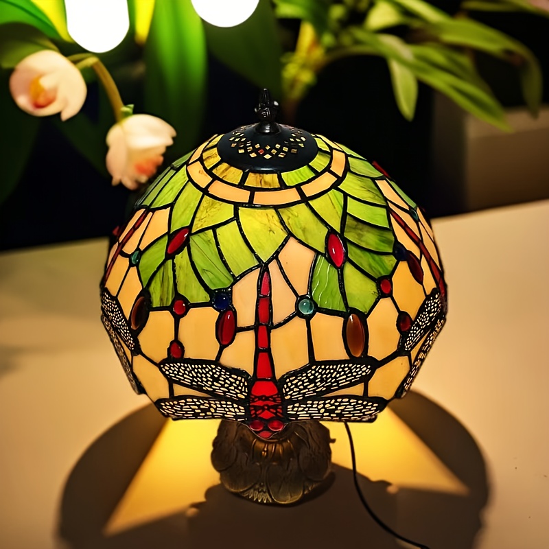 12" Dragonfly Mediterranean Style Desk Lamp