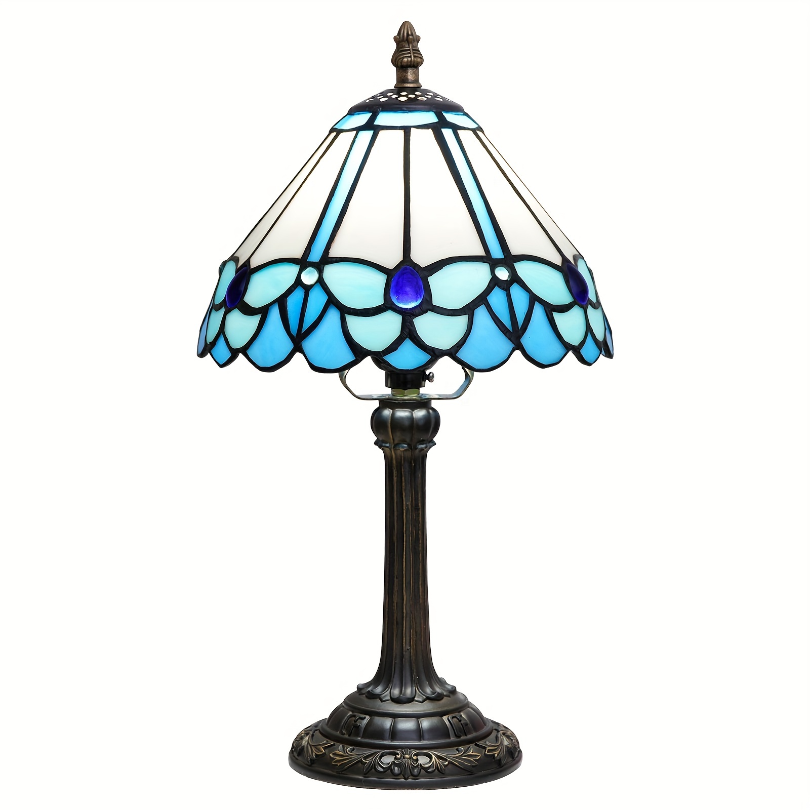 Tiffany Style Colored Glass Table Lamp