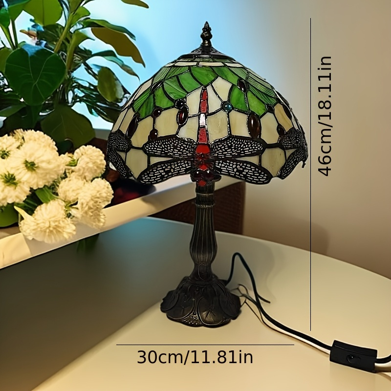 12" Dragonfly Mediterranean Style Desk Lamp