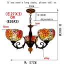 Tiffany Style Stained Glass Rose Chandelier - G