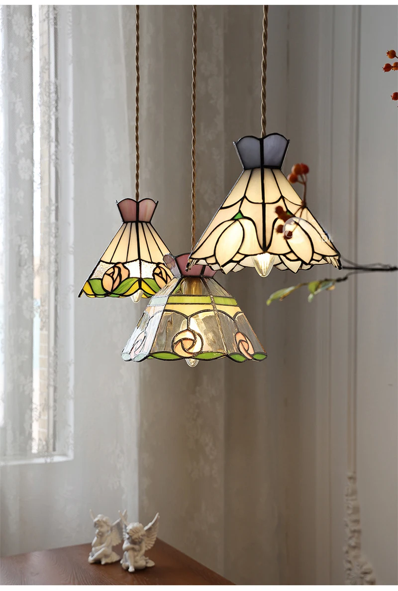 Tiffany Style Glass Chandelier