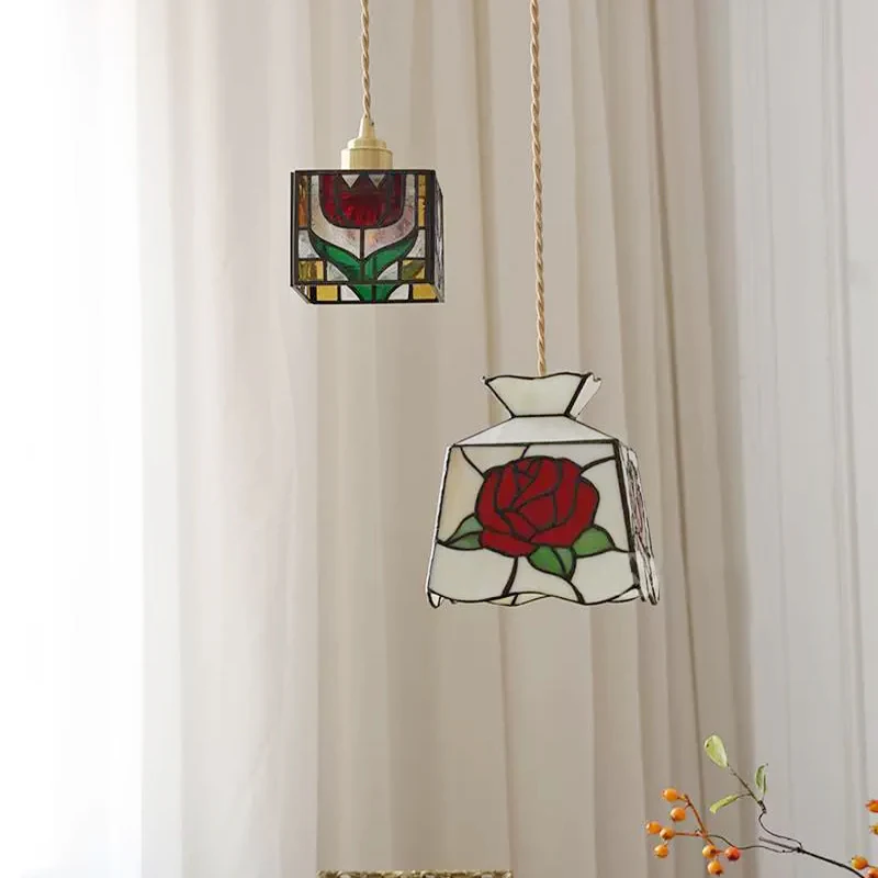 Tiffany Style Glass Chandelier