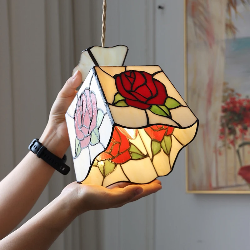 Tiffany Style Glass Chandelier