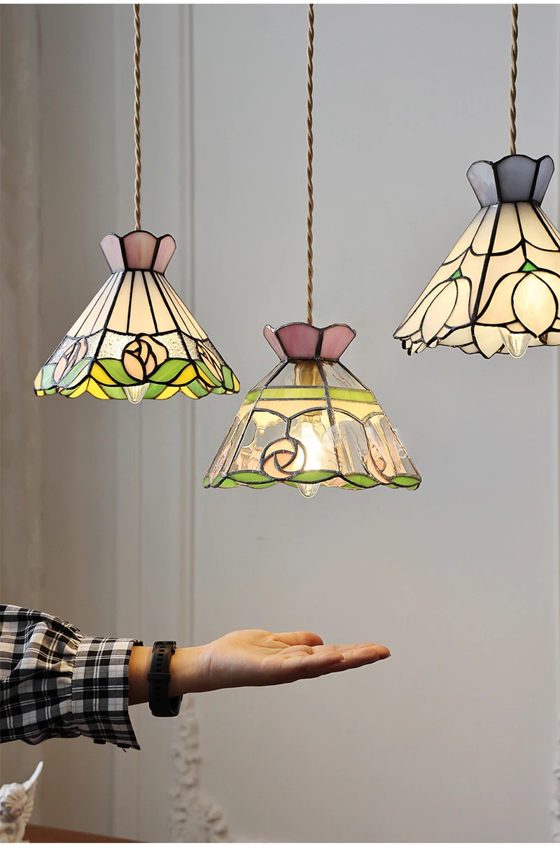 Tiffany Style Glass Chandelier