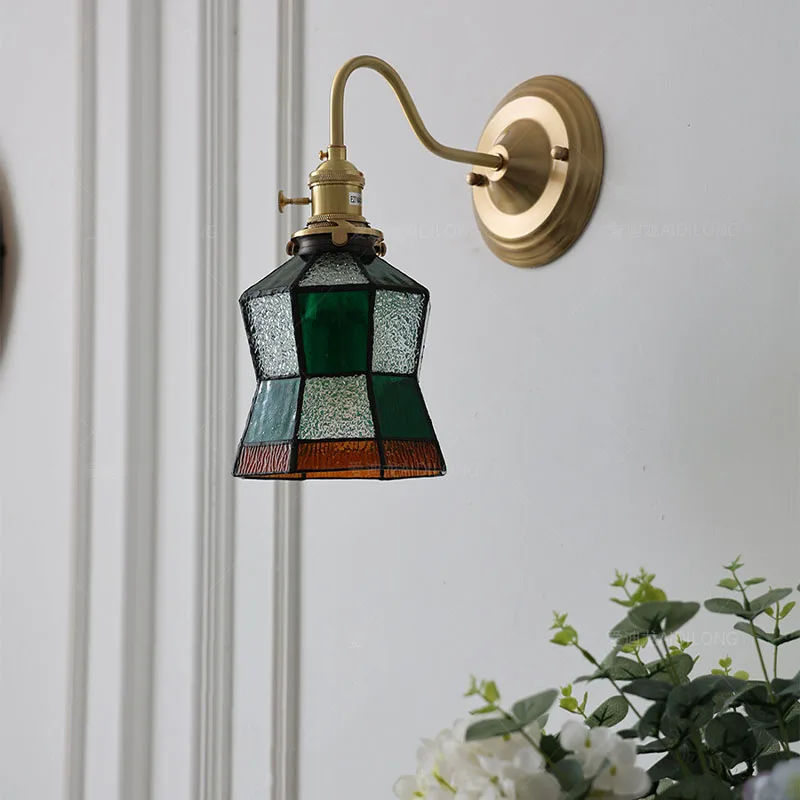 Tiffany Style Stained Glass Wall Sconce