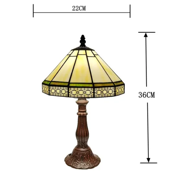 Tiffany Geometric Glass Table Lamp