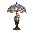 16" Dragonfly Tiffany-Style Double Lit Lamp