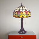 12" Tiffany-Style Floral Glass Table Lamp