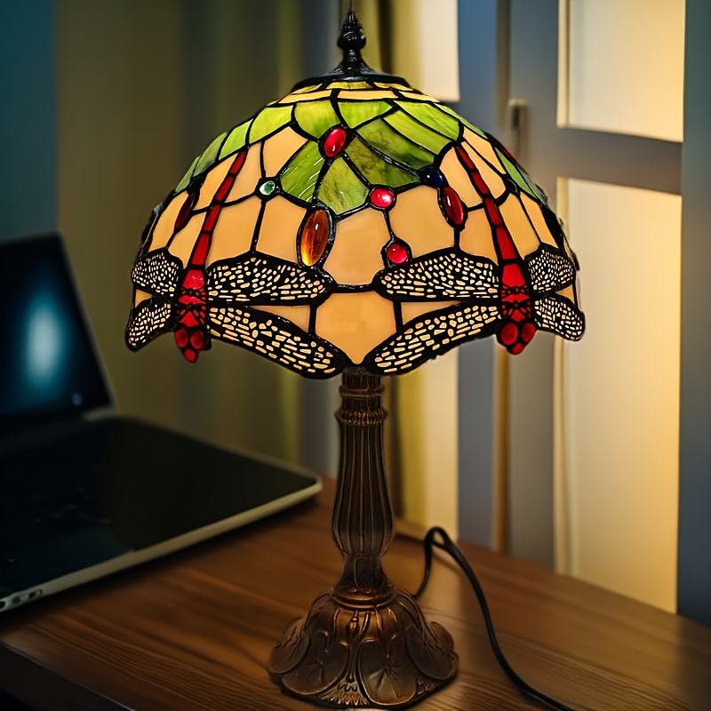 12" Dragonfly Mediterranean Style Desk Lamp