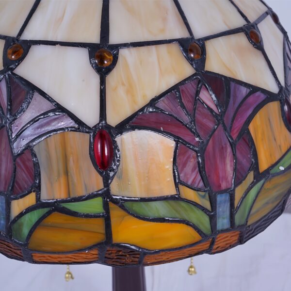 12" Lilac Double Glass Table Lamp