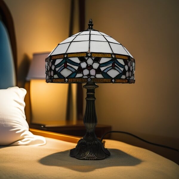 12-Inch Victorian Tiffany Glass Desk Lamp