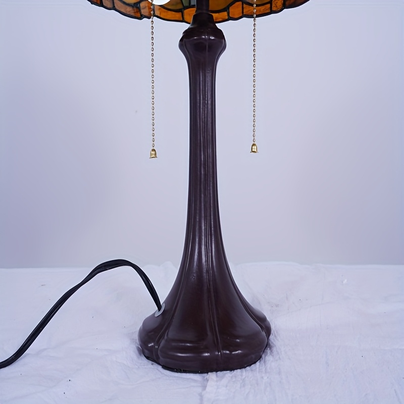 12" Tiffany-Style Floral Glass Table Lamp