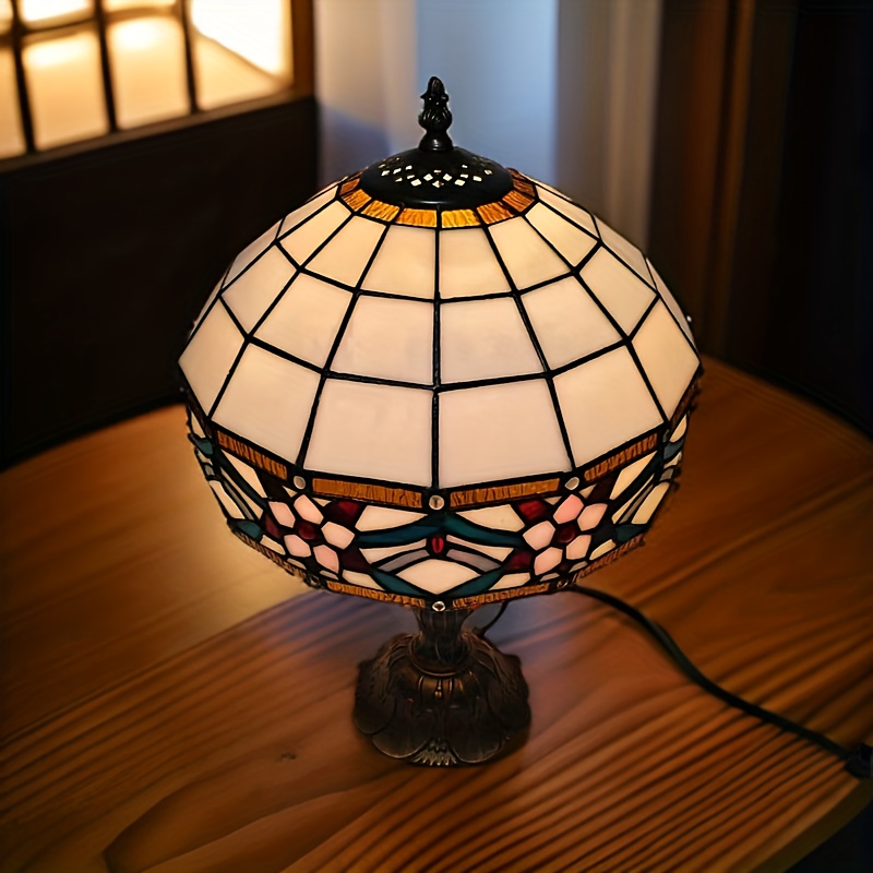 12-Inch Victorian Tiffany Glass Desk Lamp