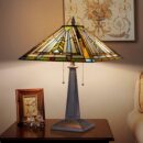 Mission Style Amber Table Lamp