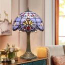 12" Red Tulip Stained Glass Lamp