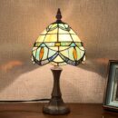 8" Stained Glass Table Lamp with Pagoda Shade