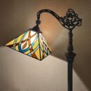 Stained Glass Gooseneck Floor Lamp