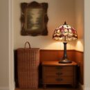 Lilac Glass 2-Light Tiffany Table Lamp