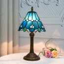 Tiffany Style Colored Glass Table Lamp - Grape Blossom