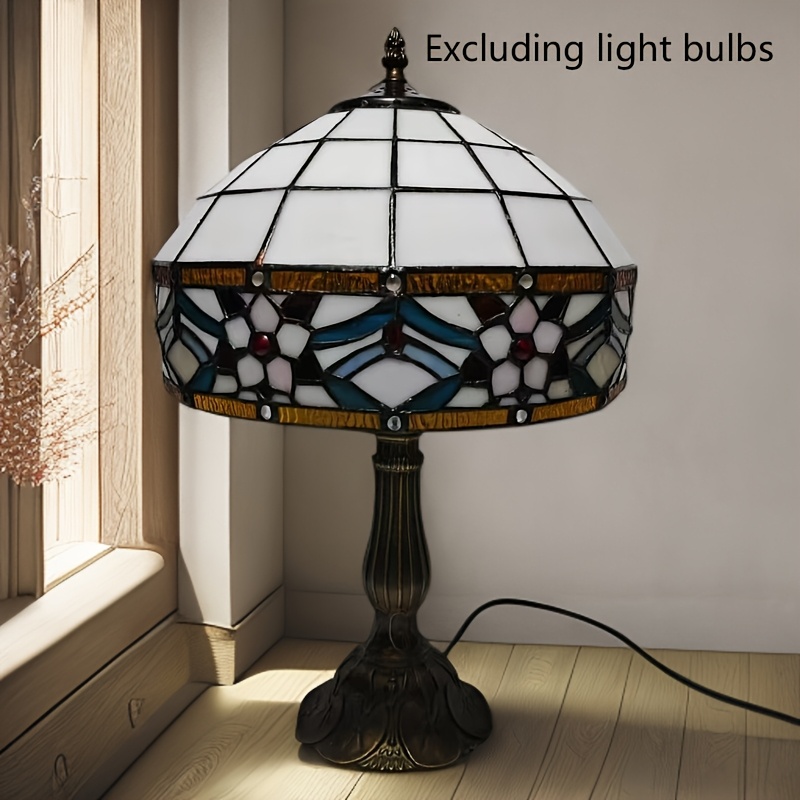 12-Inch Victorian Tiffany Glass Desk Lamp