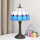 Tiffany Style Colored Glass Table Lamp - Gorgeous Rose