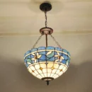 Tiffany Glass Pendant Chandelier - 12W - Warm White