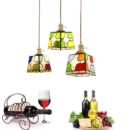 Mediterranean Tiffany Chandelier Stained Glass Pendant Light