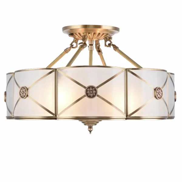 Tiffany Lamp Stained Glass 4-Light Pendant Chandelier